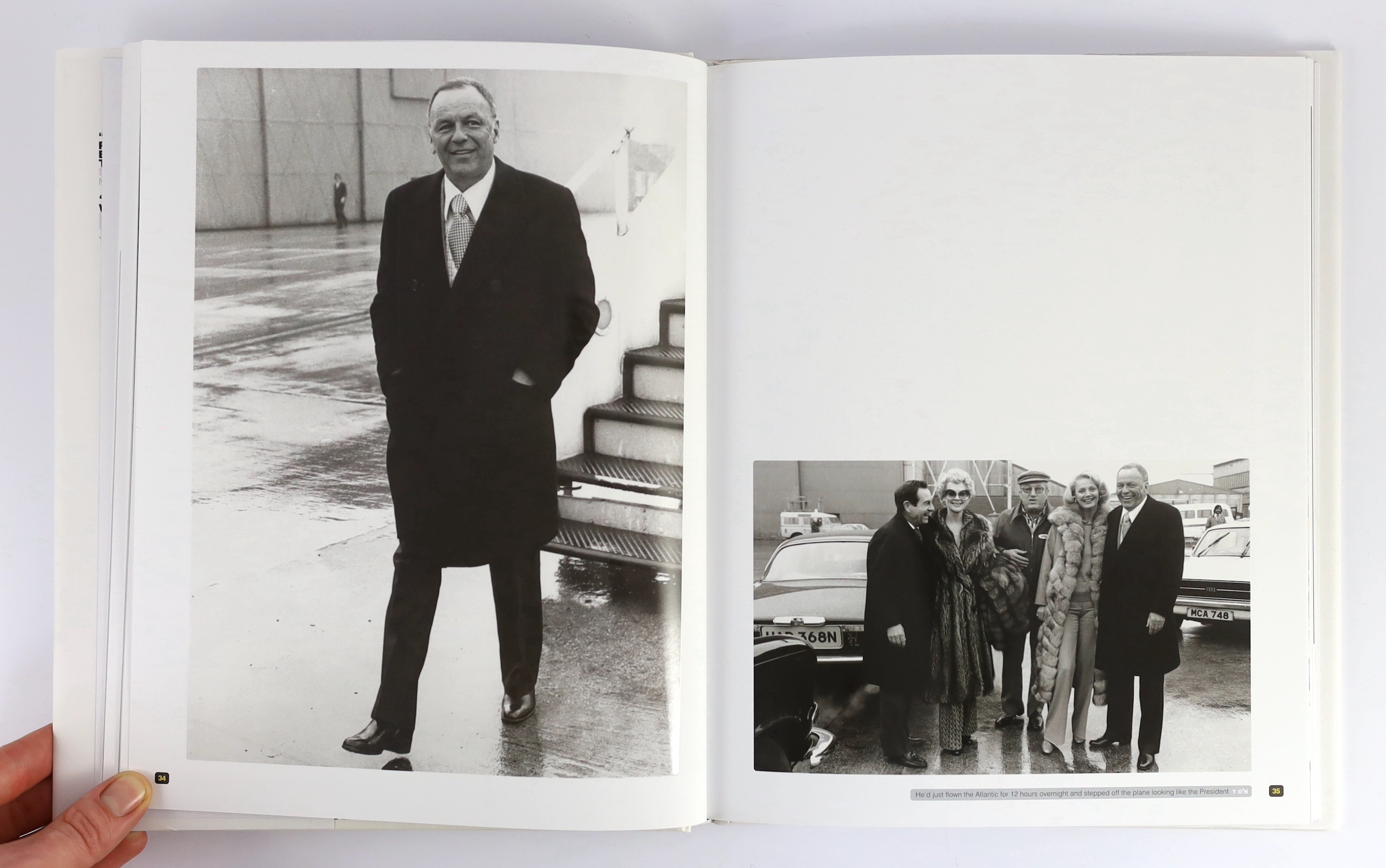 O'Neill, Terry - Sinatra: Frank and Friendly. A unique photographic memoir of a legend. Edited by Robin Morgan. num. captioned plates, photo. illus. on e/ps., signed by photographer on title; white cloth and d/wrapper, i